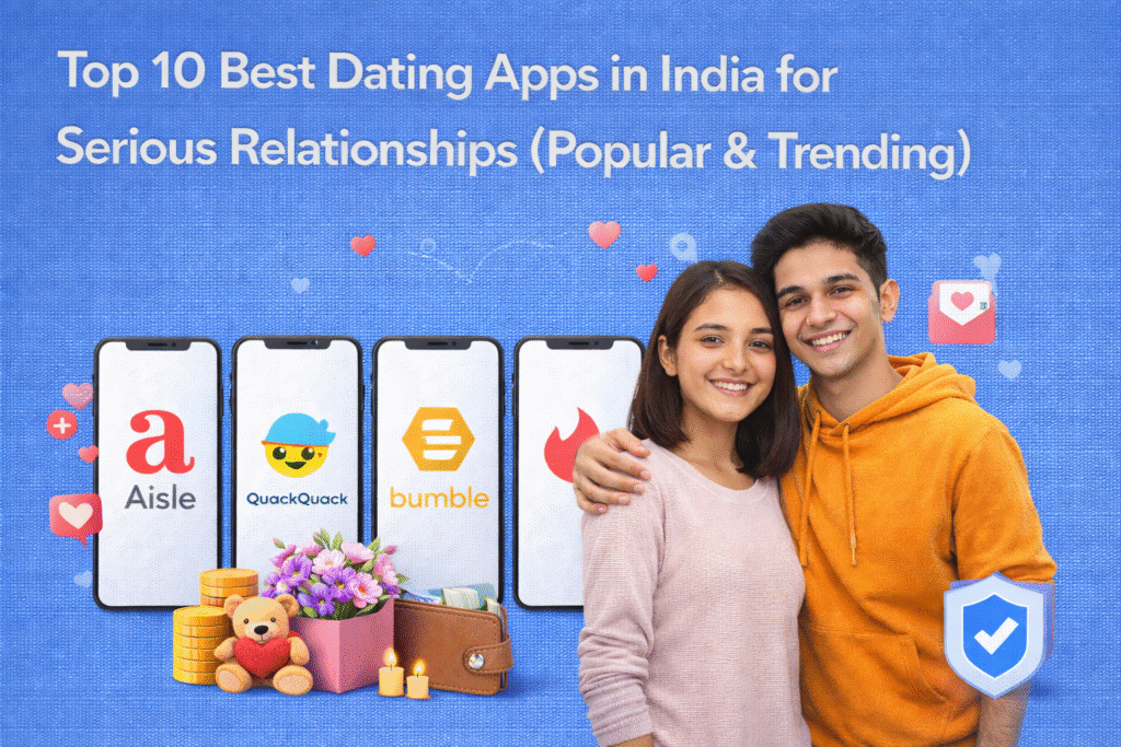 Best dating apps in India for serious relationships and trending matches.