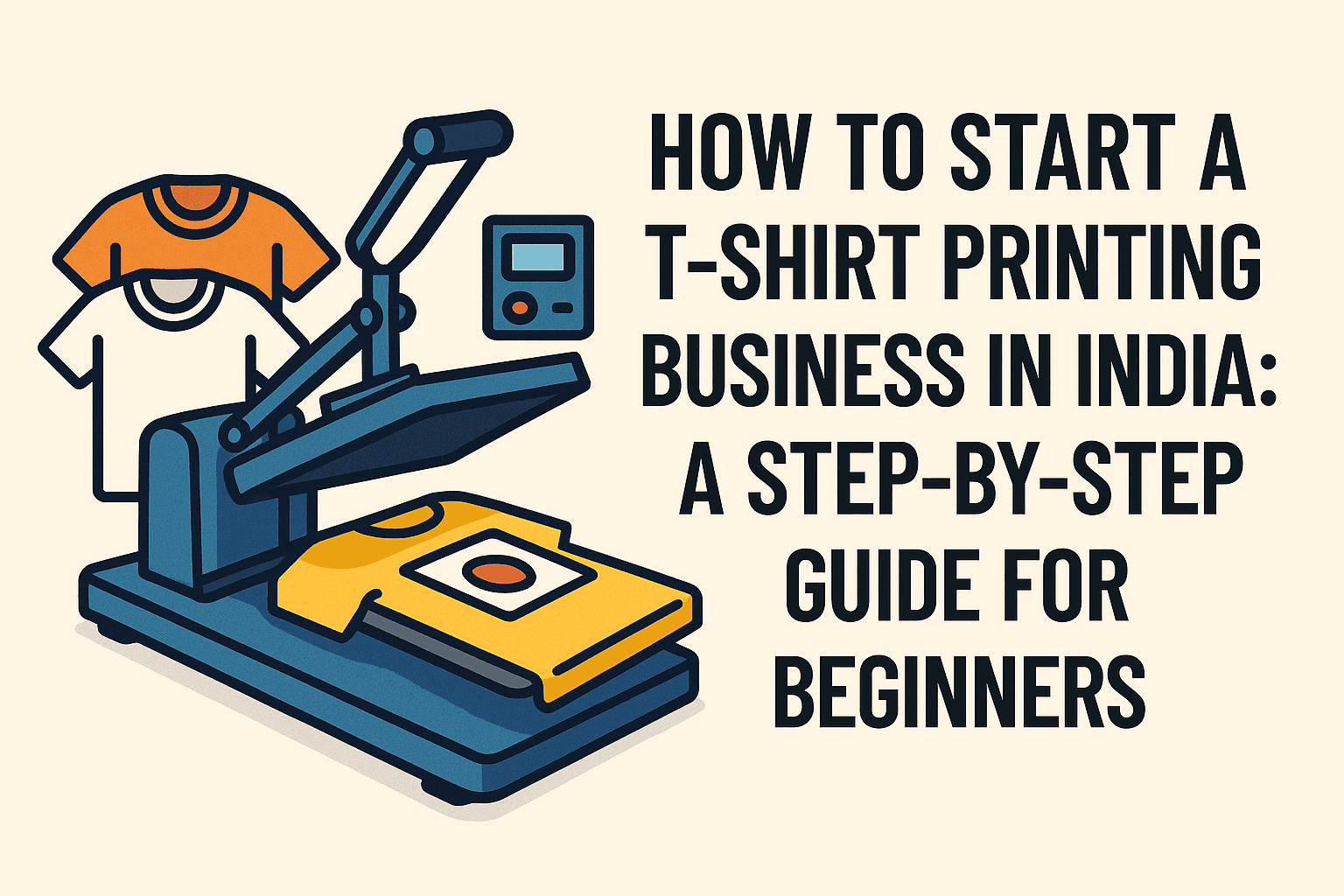 T-shirt printing business startup guide for beginners in India.
