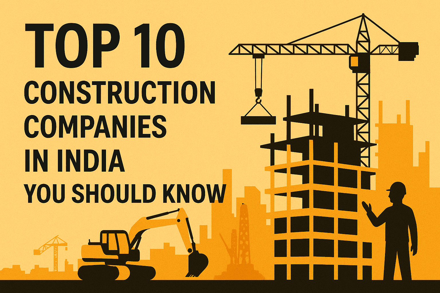 Top construction companies in India showcasing major builders and infrastructure leaders.