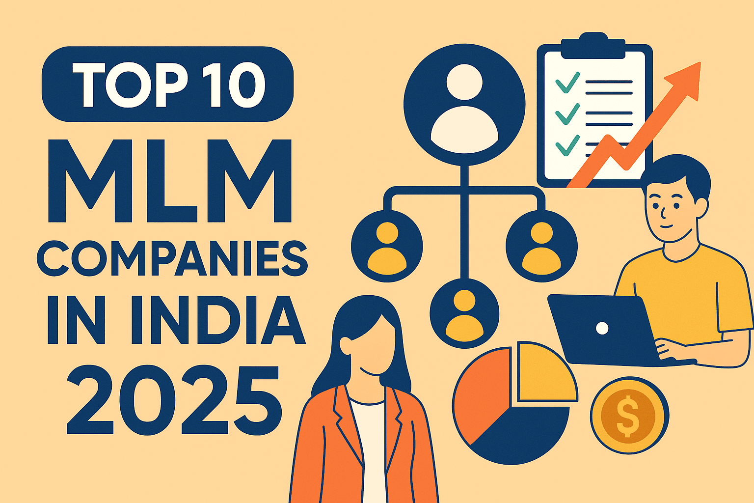 Top 10 MLM companies in India 2025 ranking chart.
