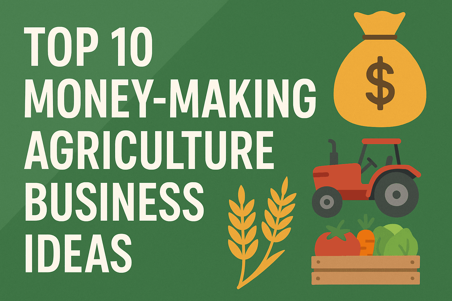 Profitable agriculture business ideas for farmers to earn money and grow income.