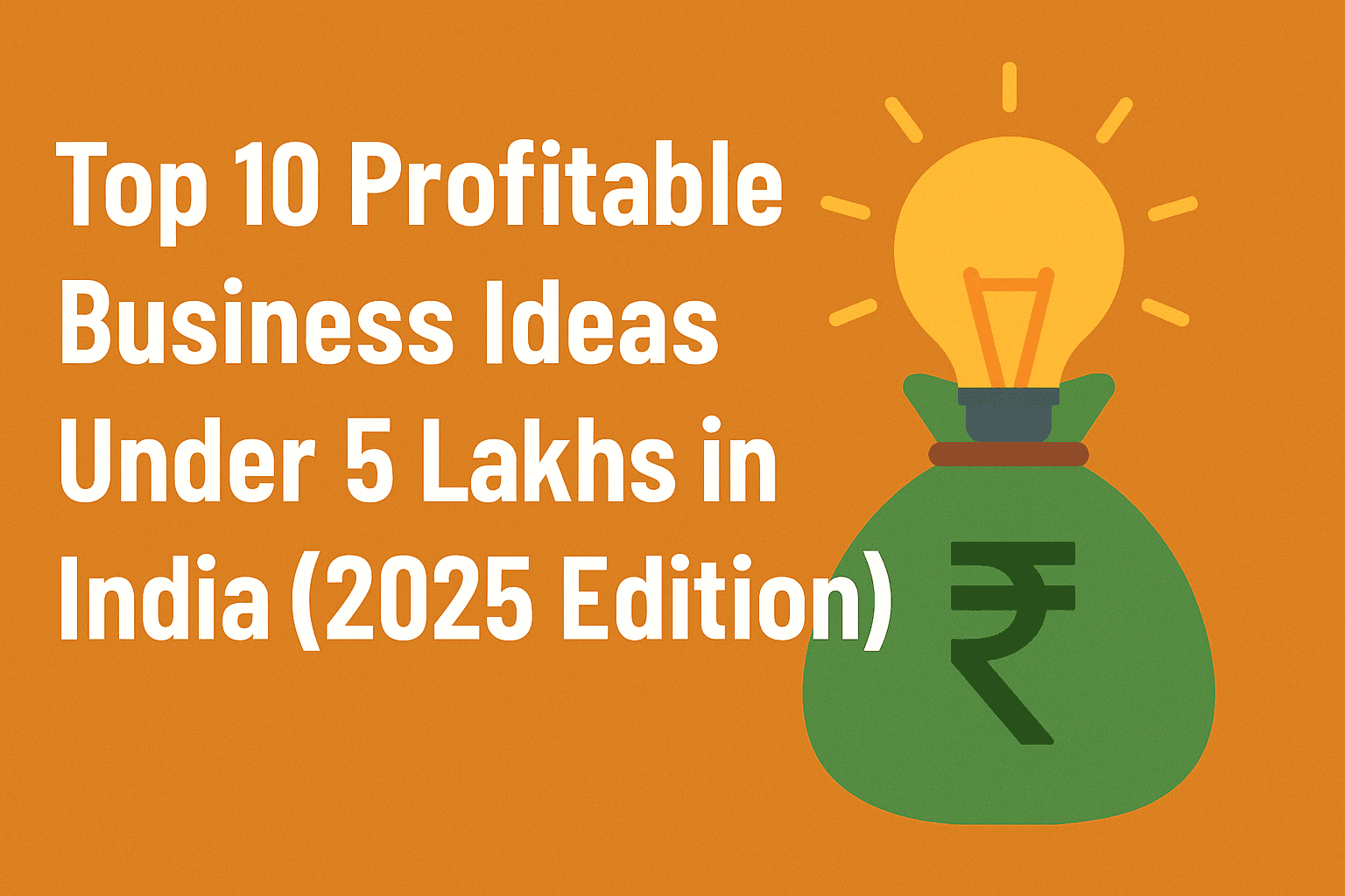Profitable small business ideas in India under 5 lakhs for 2025.