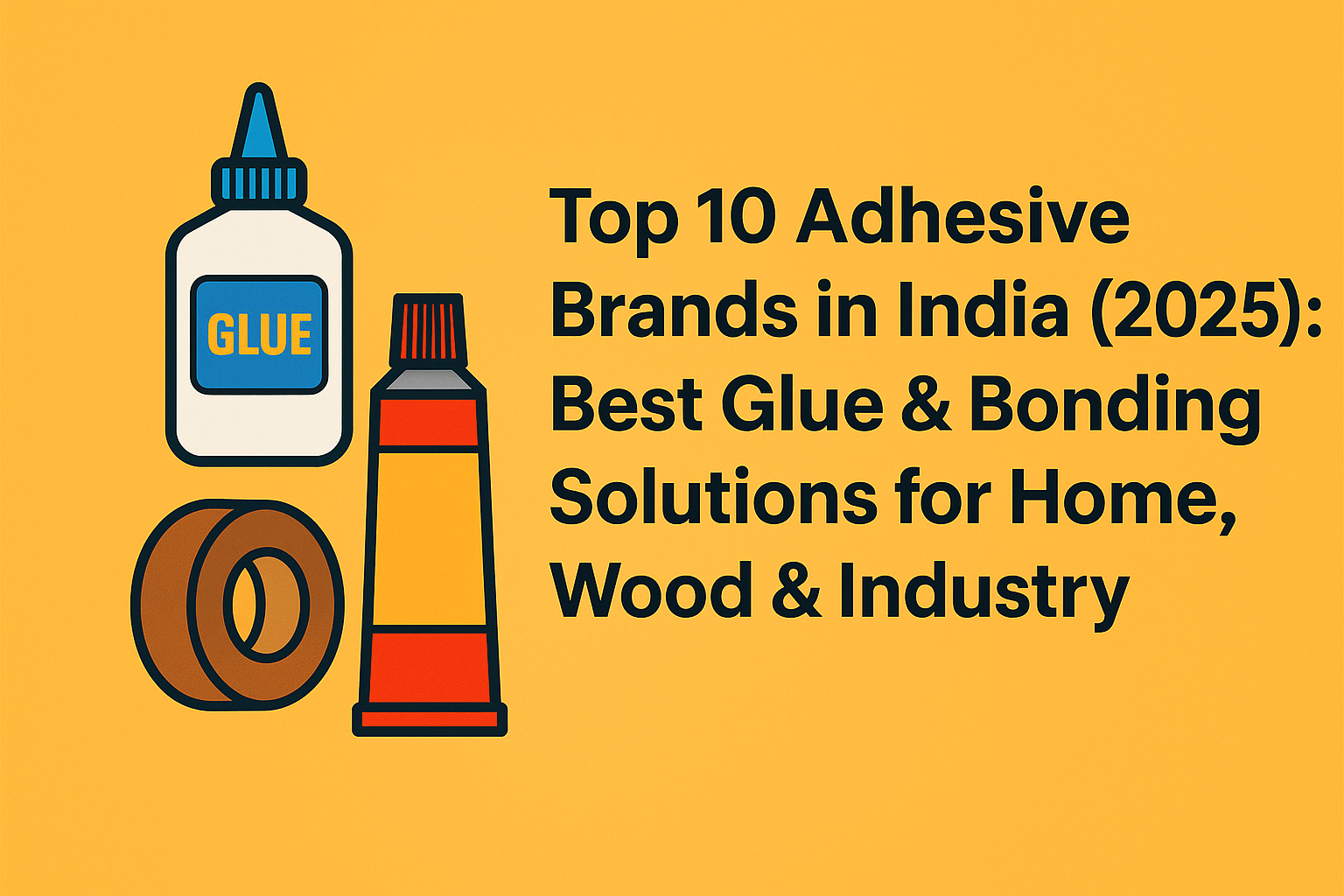 Top adhesive brands in India 2025 for home, wood, and industrial bonding solutions.