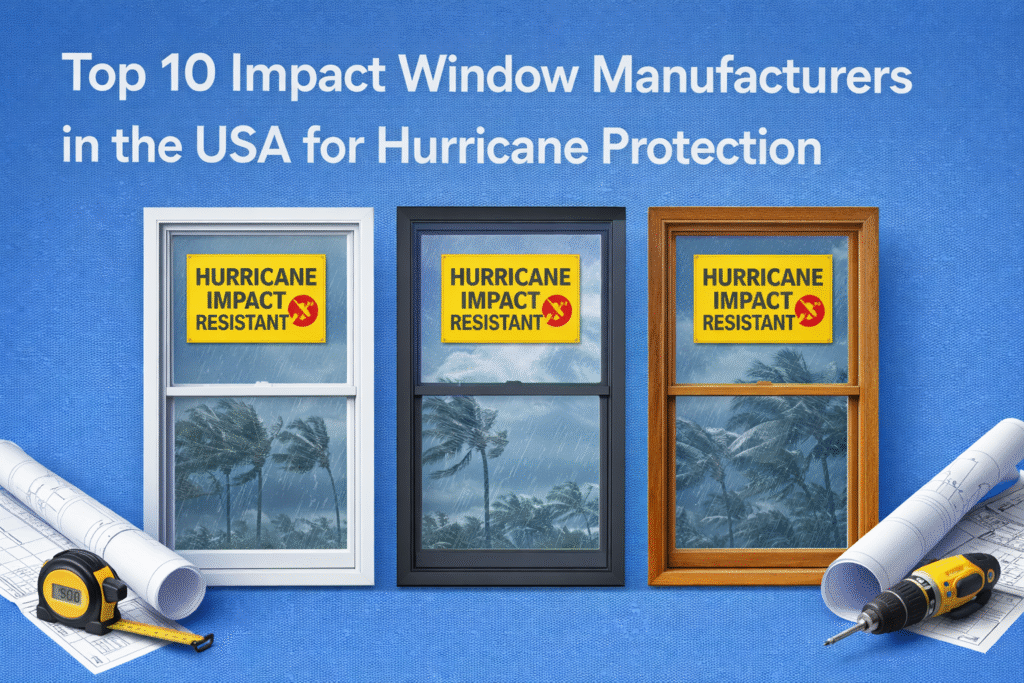 Best impact window manufacturers in USA for hurricane protection and storm safety.