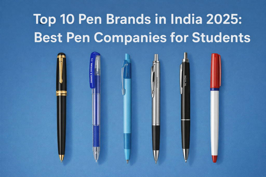 Top pen brands in India 2025 for students and professionals.