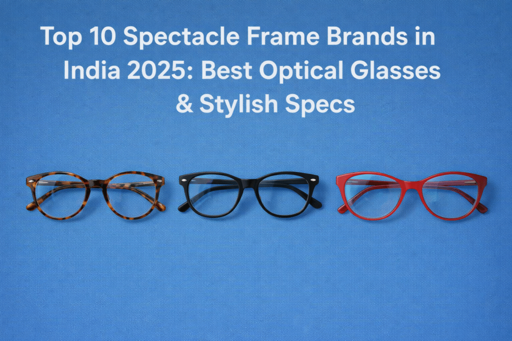 Top spectacle frame brands in India 2025 with stylish optical glasses and specs.